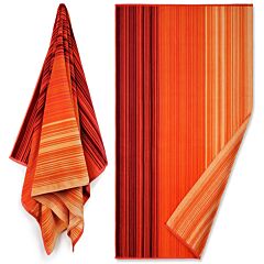34" X 64" Ombre FJ-1998 Jacquard Reversible Premium Velour Towel 100% Cotton