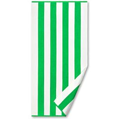 30x60"  Bahamas Green Cabana Stripes Terry Velour Bath/Beach Towel 100% Cotton