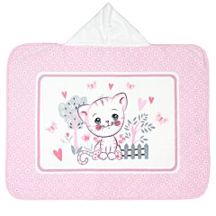 28" x 35" Little Kitty Hooded Towel Velour 100% Cotton