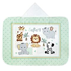 28" x 35" Safari Hooded Towel Velour 100% Cotton