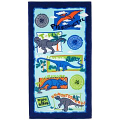 28" X 51" Dinosaurs Digging for Dinos Velour Beach Towel 100% Cotton