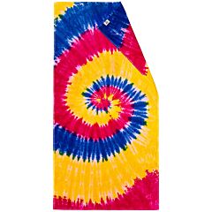 30" X 60" Hand Made Tie Dye Premium Velour Beach Towel 100% Cotton