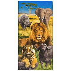 30" X 60" Safari African Big 5 Velour Beach Towel 100% Cotton