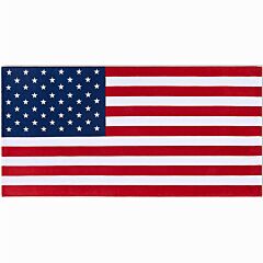 30" X 60" American Flag Velour Beach Towel 100% Cotton