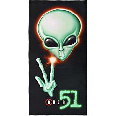 30" X 60" Area 51 Alien Microfiber Beach Towel