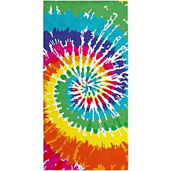 30" X 60" Colorful Tie Dye Velour Beach Towel 100% Cotton