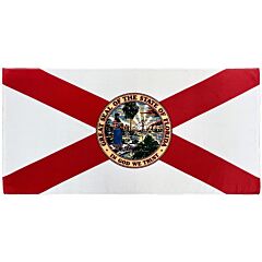 30" X 60" Florida Flag Velour Beach Towel 100% Cotton