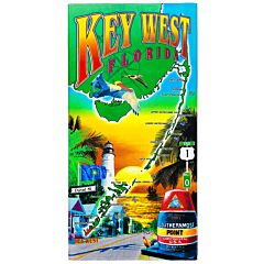 30" X 60" Key West Collage Velour Beach Towel 100% Cotton