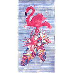 30" X 60" New Painted Flamingo Velour Beach Towel 100%Cotton