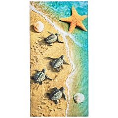30" X 60" Baby Turtles Velour Beach Towel 100% Cotton
