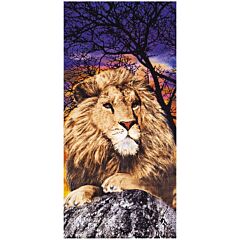 30" X 60" Lion Of The Mountain Velour Beach Towel 100% Cotton