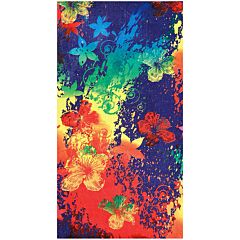 34" X 64" Space Flowers Premium Velour Beach Towel 100% Cotton