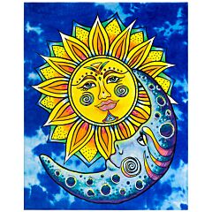 54" x 68" Sun and Moon Beach Blanket 100% Cotton