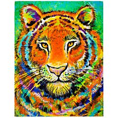 54" x 70" Color Tiger Beach Blanket 100% Cotton