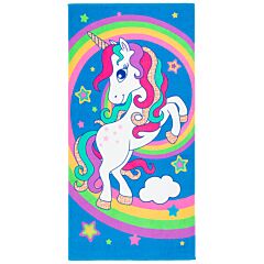 30" X 60" Rainbow Unicorn Velour Beach Towel 100% Cotton