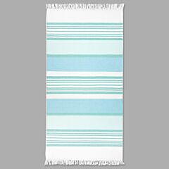 Nostalgic AF-1582 Mint Blue Flat Woven Terry with Fringe Towel 36x70" 100% Cotton