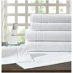 Broadway Terry Bath Towel White  28" X 55" 90% Ring- Spun Cotton 10% Polyester