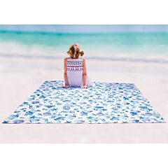 79" x 79" Sea Shells Sand Free Beach Mat