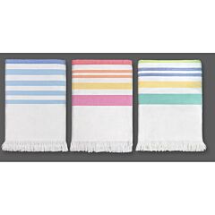 30x60" BORA BORA Terry Fringe Sand Free Beach Towel 100% Cotton "3 PACK"