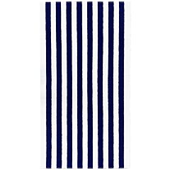 35"X66" Idantren Dye Cabana Stripes Navy 100% Cotton