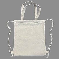 Eco Canvas Ecru Drawstring Bag and Backpack 100% Cotton