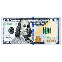 30" X 60" New $100 Dollar Billl Velour Beach Towel 100% Cotton