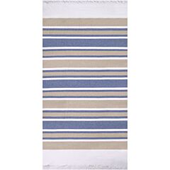 Nostalgic AF-1467 Navy Flat Woven Terry with Fringe Towel 36x70" 100% Cotton