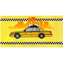 30" X 60" NYC Taxi Velour Beach Towel 100% Cotton