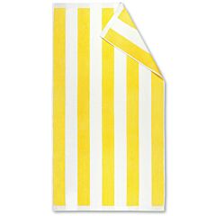 34" X 64" Paradise Collection Yellow Premium Velour Towel 100% Cotton