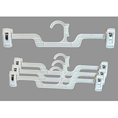 Clip Plastic Hanger White 14" 100pcs