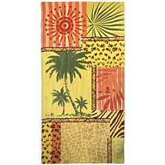 34" X 64" Savanna Time Premium Velour Beach Towel 100% Cotton