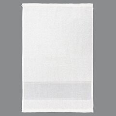 12"x18" Torino White Cross Stitch Aida Towel 100% Cotton