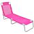 Portable AL Lounge Chair 4 Positions Pink REF 414701