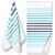 Nostalgic AF-1393 Aqua Flat Woven Terry with Fringe Towel 36x70