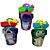 Sand Toy Printed Bucket Set 6pcs Dolphin-Shark-Turtle