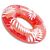 Tropical Leaves Tube Orange Inflatable 31 inches