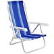 Beach Chair AL 8 Positions Oxford Lay Flat Assorted REF 125300