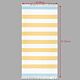 Nostalgic AF-1550 Yellow Turquoise Flat Woven Terry with Fringe Towel 36x70