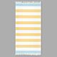 Nostalgic AF-1550 Yellow Turquoise Flat Woven Terry with Fringe Towel 36x70