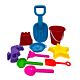 Sand Toy Set 10pcs Assorted Colors